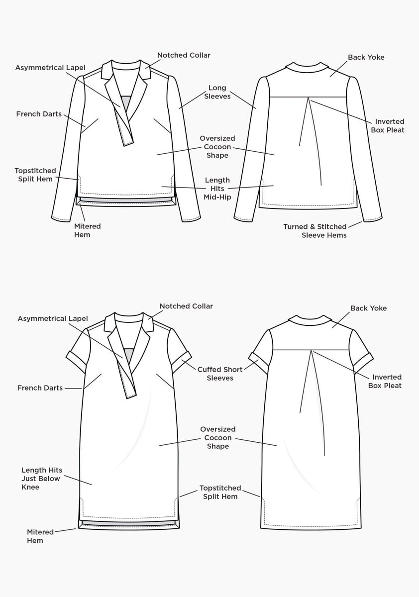 Grainline Augusta Shirt & Dress, Sizes 0-18 and 14-30 - Image 6