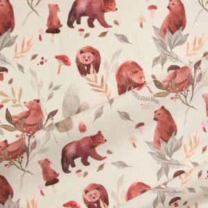 Cotton Poplin in Bear Country Dance (58" wide)