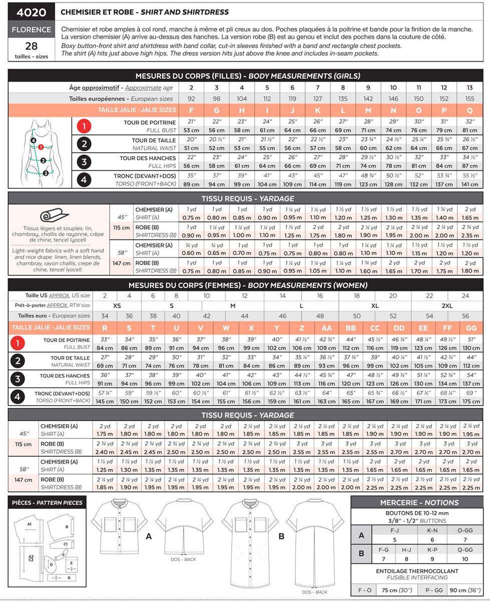 Jalie 4020 Florence Shirt and Shirtdress Pattern - Image 7