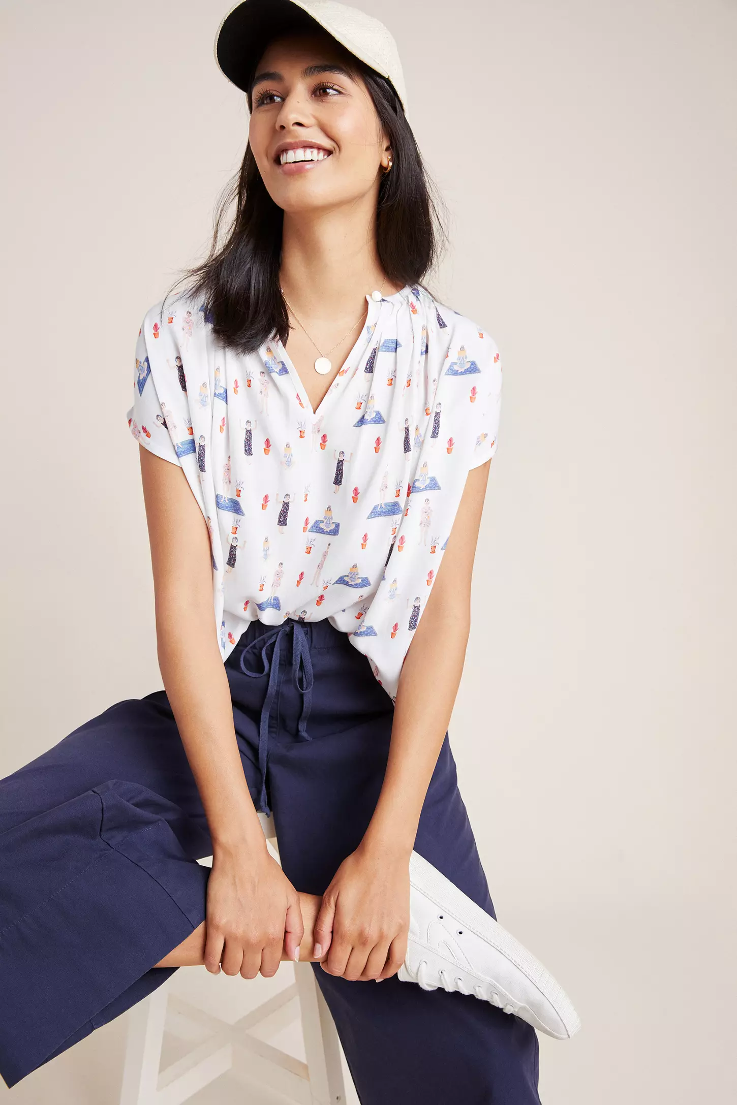 Designer Relaxation Rayon in Navy - Image 7