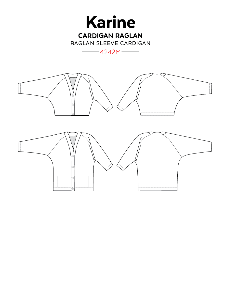 4242 Karine Raglan Cardigan - Image 4