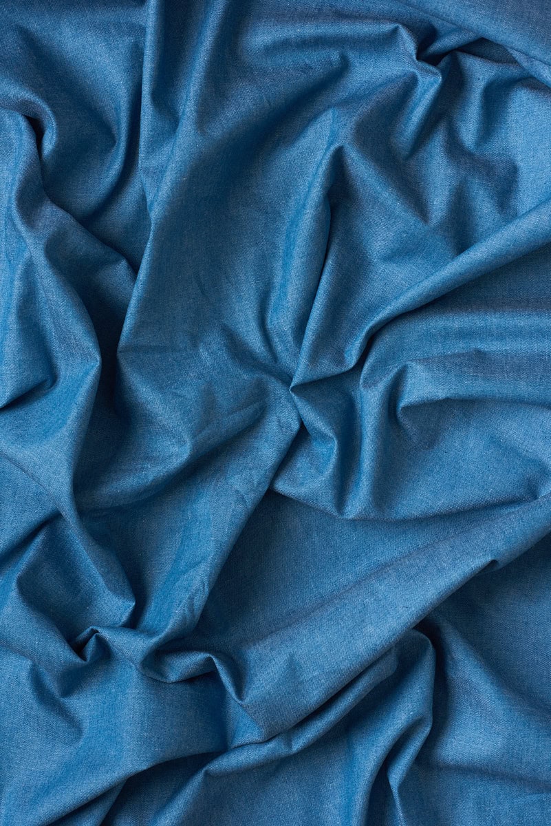 4oz Washed Chambray in Light Indigo - Image 2
