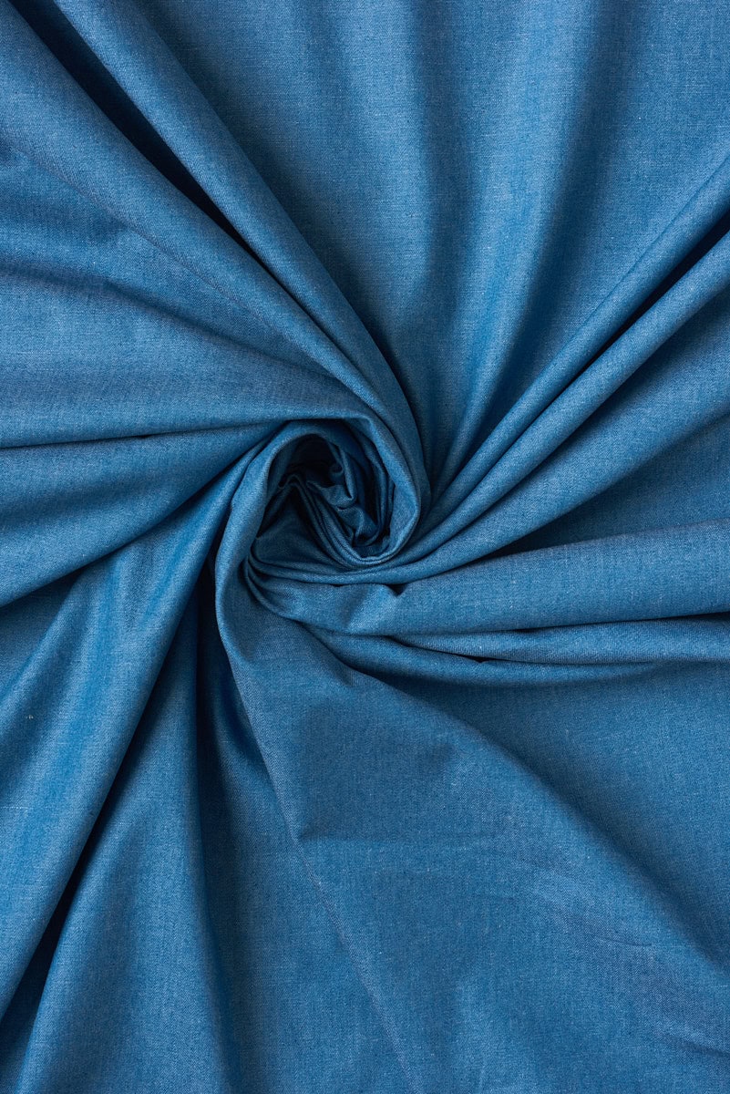 4oz Washed Chambray in Light Indigo - Image 5