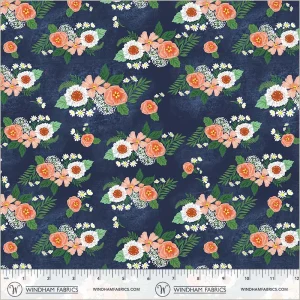 Villa Sol - Floral Bunches QC in Navy