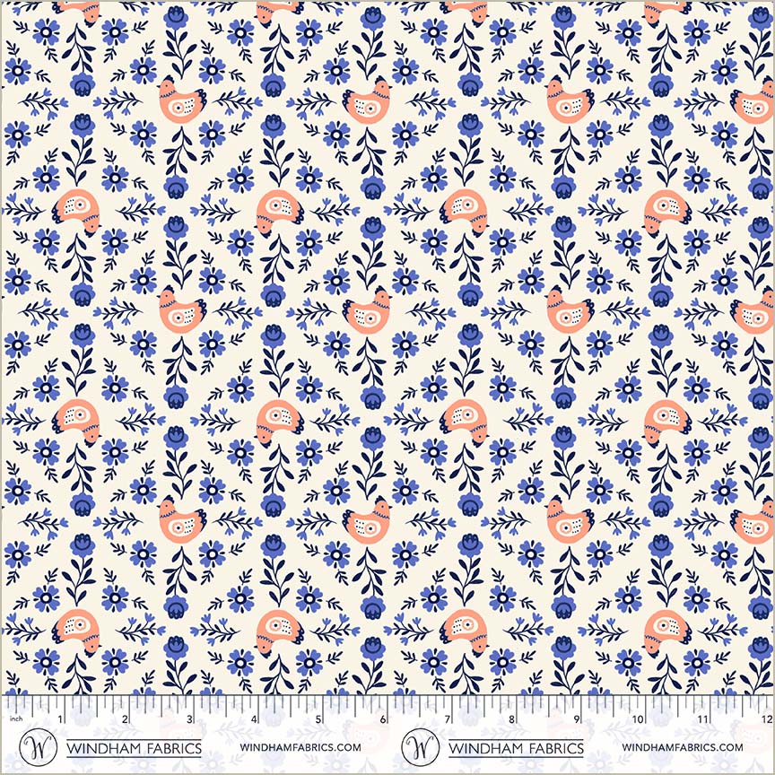 Folky Chicken - Chicks In A Row QC in Cream