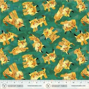 Alternative view of Animal Kingdom - Solitary Lynx QC in Pine Green