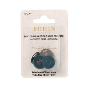 Bohin Magnetic Snap in Bronze 3/4"