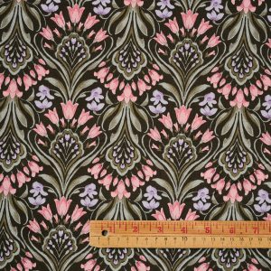 Alternative view of Art Nouveau Cotton Shirting in Onyx