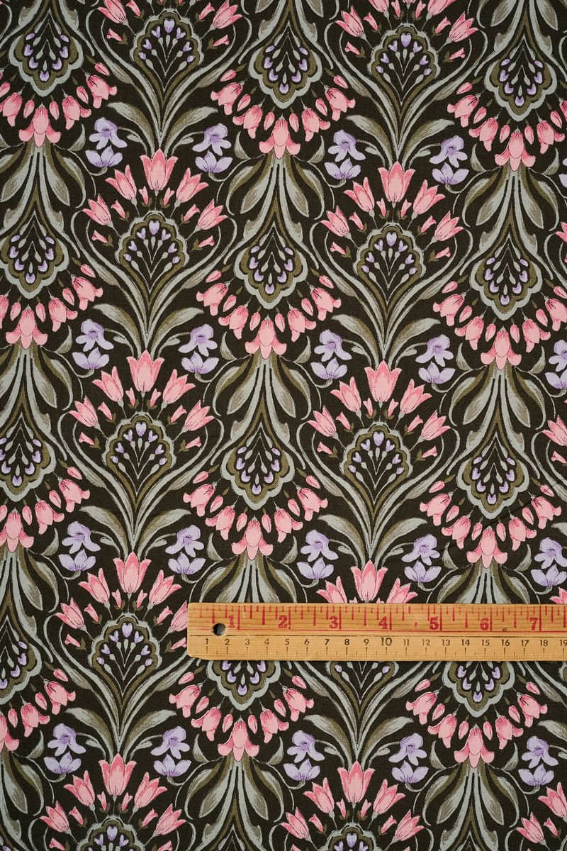 Art Nouveau Cotton Shirting in Onyx - Image 2
