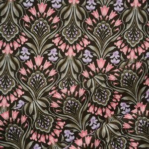 Art Nouveau Cotton Shirting in Onyx
