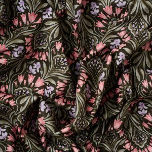Art Nouveau Cotton Shirting in Onyx - Image 4