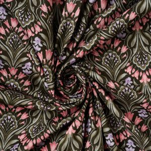Art Nouveau Cotton Shirting in Onyx - Image 5