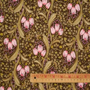 Alternative view of Art Nouveau Cotton Shirting in Chocolate