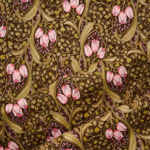 Art Nouveau Cotton Shirting in Chocolate