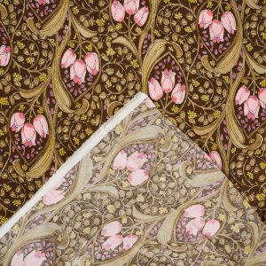 Art Nouveau Cotton Shirting in Chocolate - Image 3