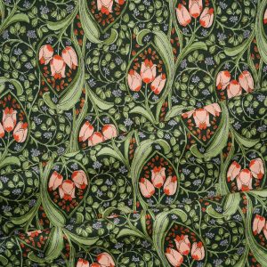Art Nouveau Cotton Shirting in Forest