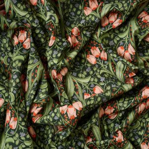 Art Nouveau Cotton Shirting in Forest - Image 4