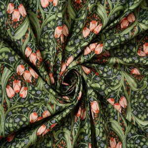 Art Nouveau Cotton Shirting in Forest - Image 5