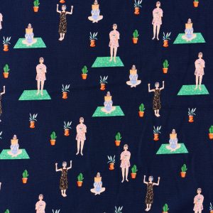 Designer Relaxation Rayon in Navy - Image 2
