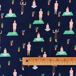 Designer Relaxation Rayon in Navy - Image 3