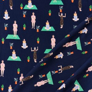 Designer Relaxation Rayon in Navy