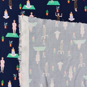 Designer Relaxation Rayon in Navy - Image 4