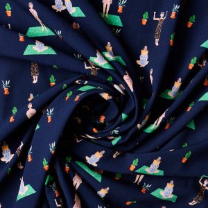 Designer Relaxation Rayon in Navy - Image 6