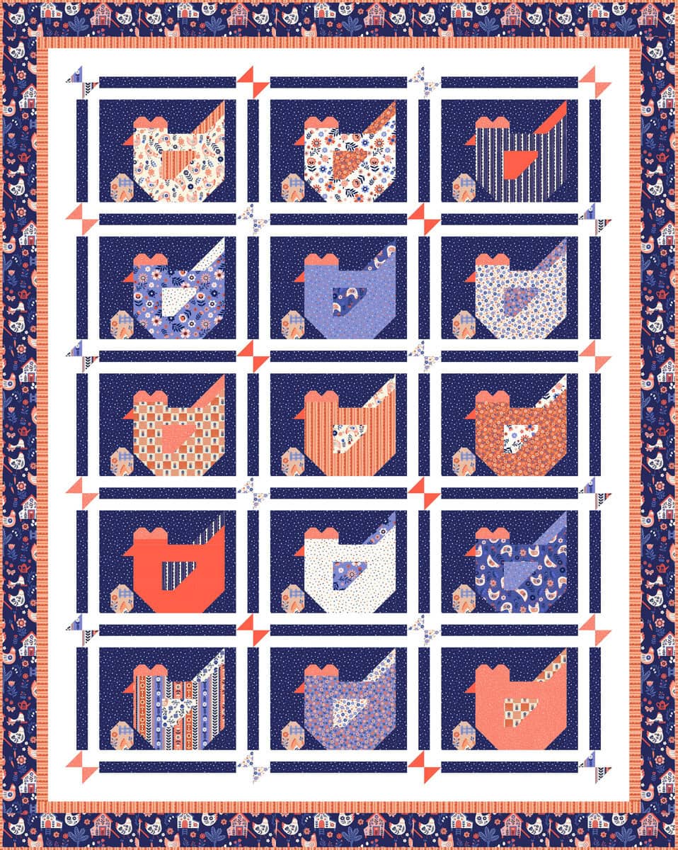 Folky Chicken - Chicks In A Row QC in Cream - Image 6