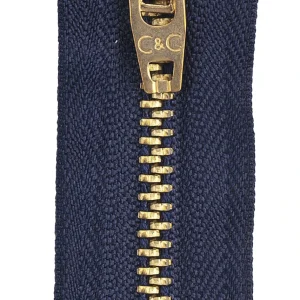 7" Metal Jean Zipper in Navy