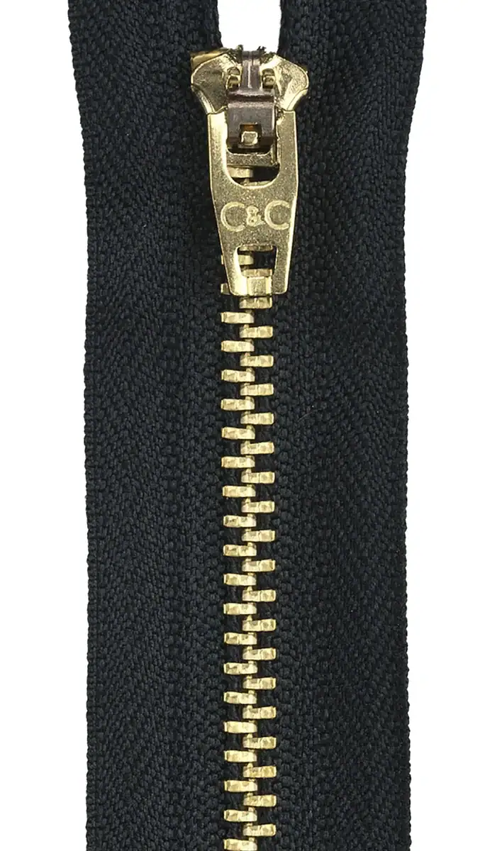 7" Metal Jeans Zipper in Black