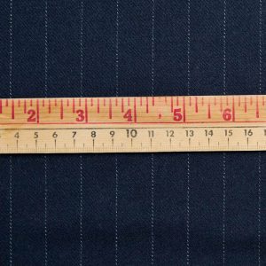 Midweight Pinstripe Italian Wool in Navy - Image 5