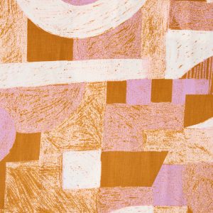 Lightweight Cotton Twill in Golden Abstraction - Image 3