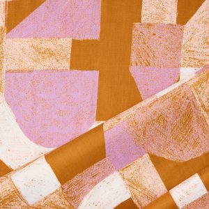 Lightweight Cotton Twill in Golden Abstraction