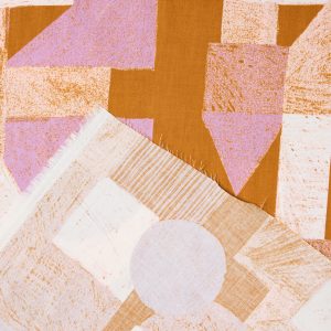 Lightweight Cotton Twill in Golden Abstraction - Image 4