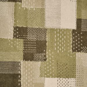 Alternative view of Sashiko Cotton/Linen Canvas in Green