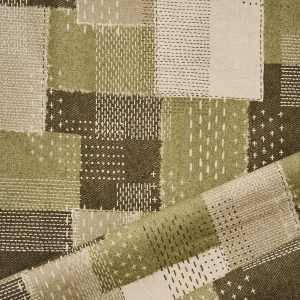 Sashiko Cotton/Linen Canvas in Green