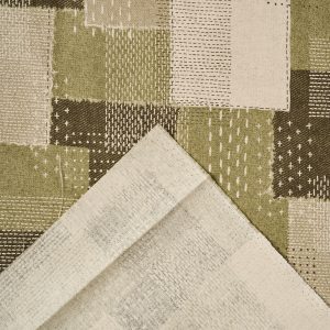 Sashiko Cotton/Linen Canvas in Green - Image 3