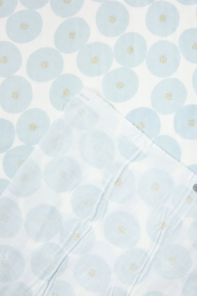 Muddy Works Dots Double Gauze in Mist - Image 3