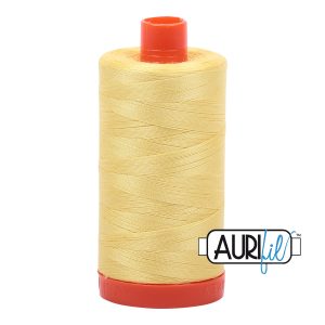 Aurifil 50wt Mako Cotton Thread - Lemon 2115 (1,422 yds)