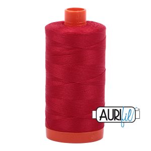 Aurifil 50wt Mako Cotton Thread - Red 2250 (1,422 yds)