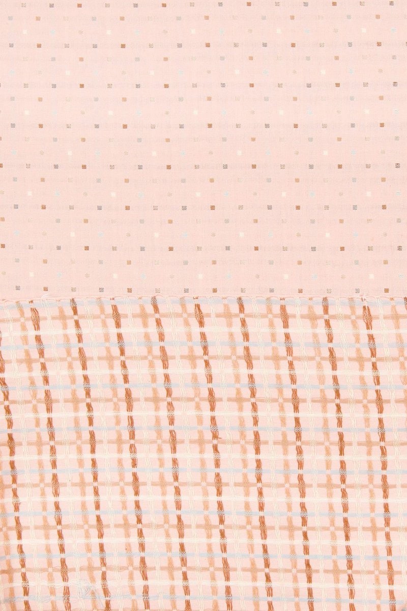 Embroidered Squares in Light Pink