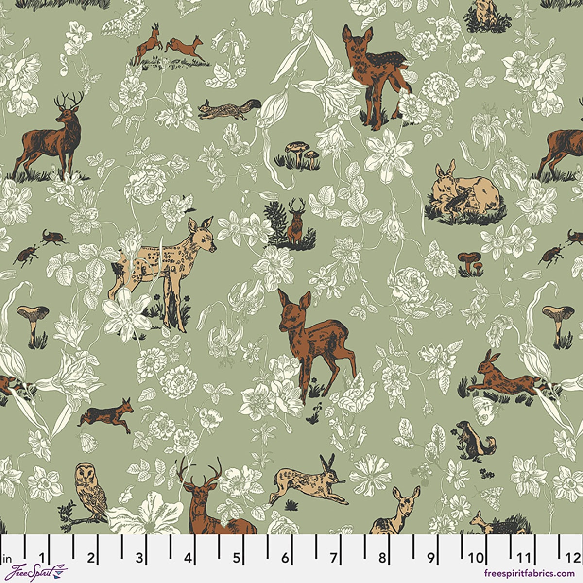 Last Fall in Japan - Bambi and Flowers QC in Mint