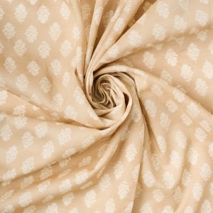 Flownny Calico Cotton Lawn in Natural/Buff - Image 5