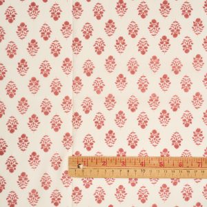 Alternative view of Flownny Calico Cotton Lawn in Red/Natural