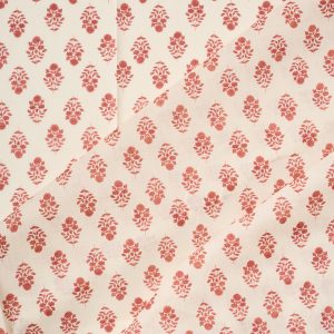 Flownny Calico Cotton Lawn in Red/Natural