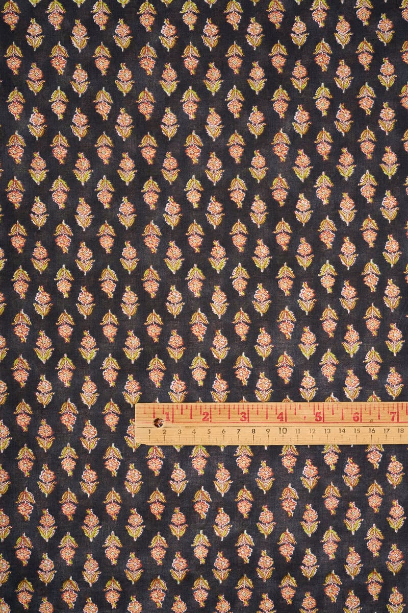 Flownny Sarasa Cotton Lawn in Black - Image 2