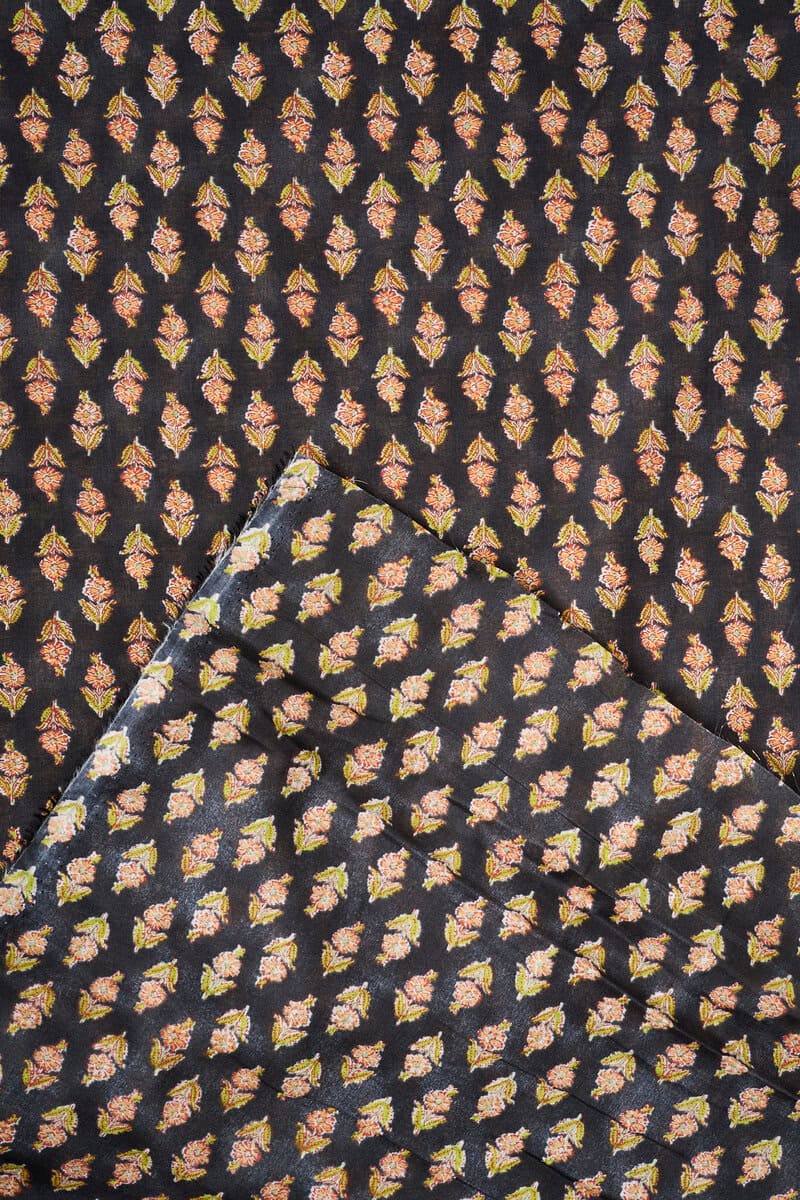 Flownny Sarasa Cotton Lawn in Black - Image 3