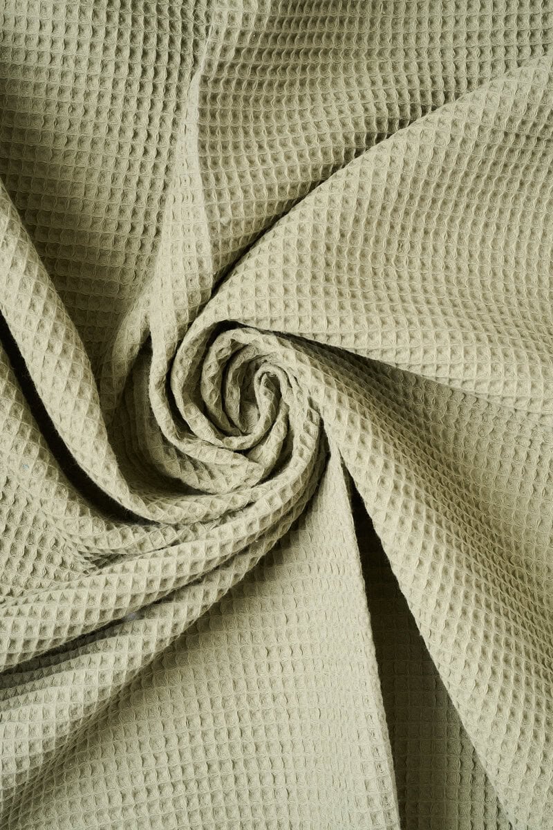 Waffled Cotton in Asparagus - Image 5