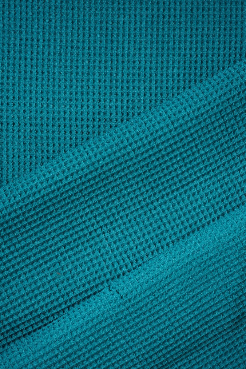 Waffled Cotton in Petrol