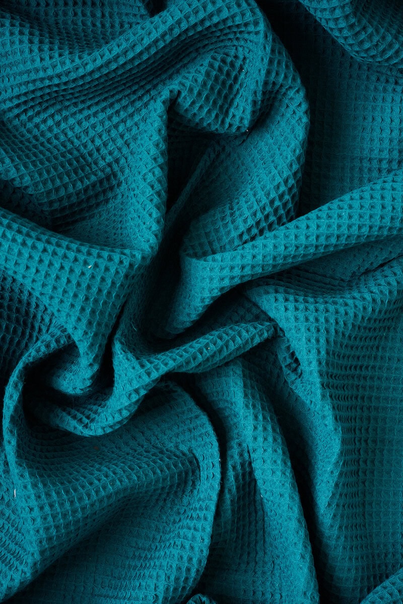 Waffled Cotton in Petrol - Image 4